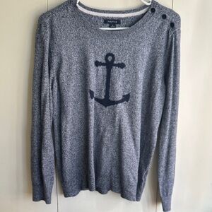 Nautica Navy Anchor Knit Sweater